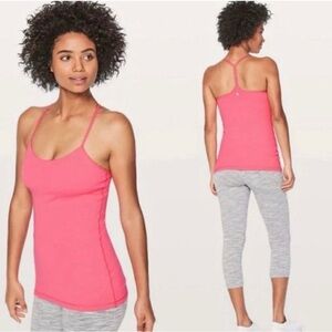 Lululemon Athletica Power Y Light Pink Tank Top